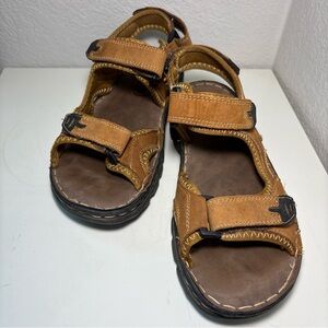 Jousen Men's MY662 Tan Adjustable Strap Open Toe Casual Sport Sandals Size 7